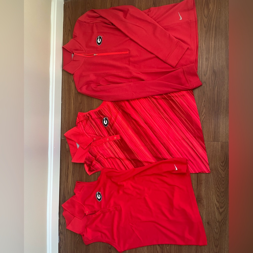 Assorted Georgia golf gear. Size small. $15 each